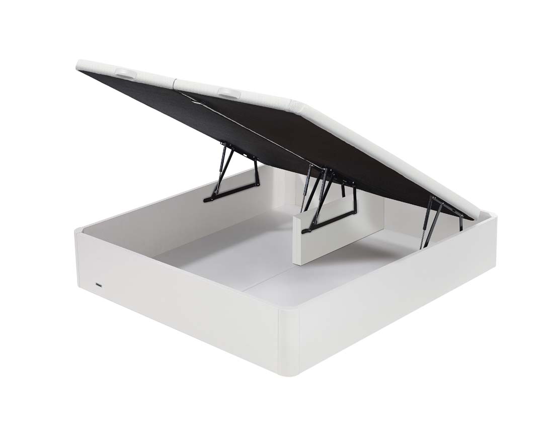 LIT COFFRE BLANC OUVERT 160X200