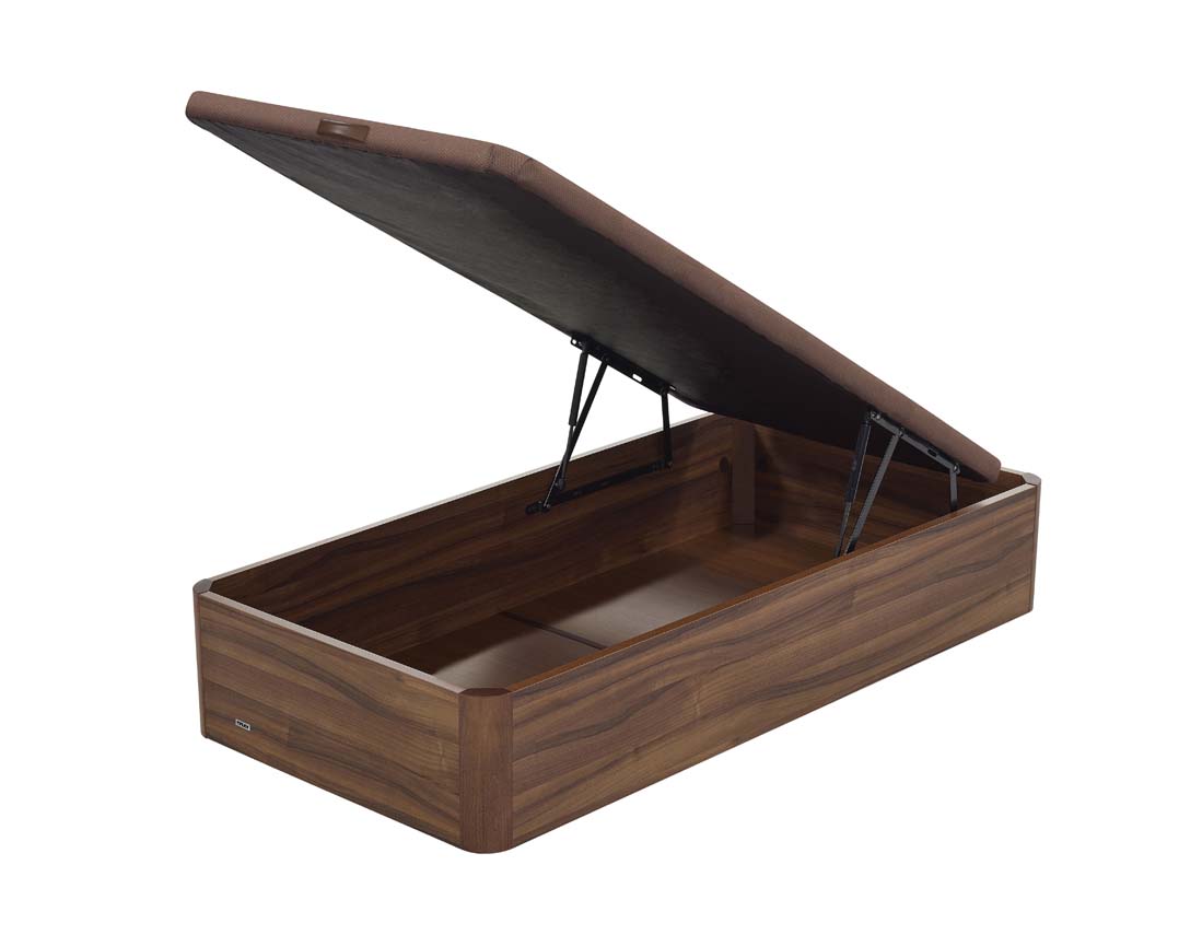 LIT COFFRE NOYER OUVERT 90X190