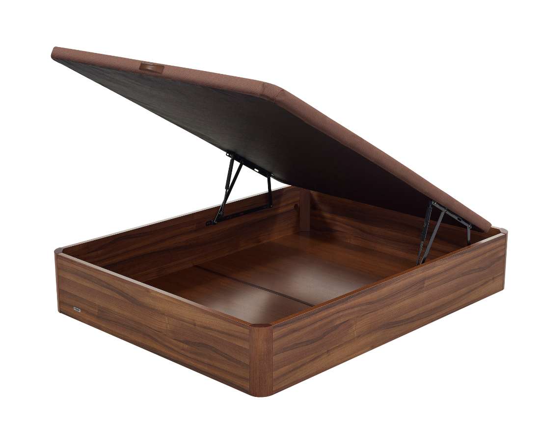 coffre ouvert 140 ouvert Le lit coffre noyer apportera de la modernité à votre chambre.