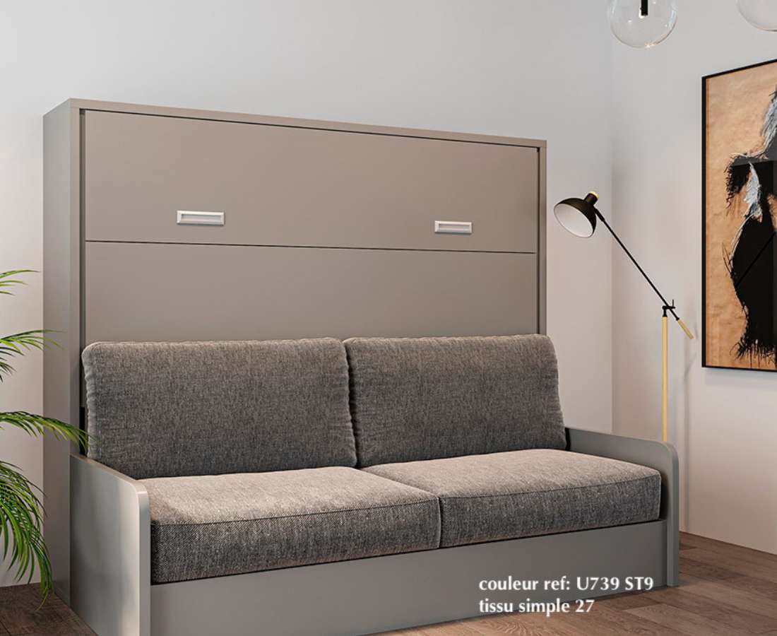 Bora u739 st9 _ couleur 27 Notre lit escamotable BORA SOFA transversal canapé vous donnera entière satisfaction pour une installation complète dans vos petits espaces.