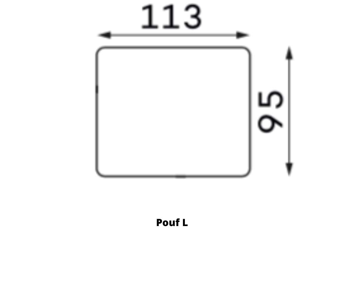 Megève option pouf L