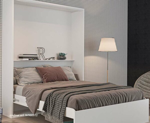 Le lit escamotable CYCLADE vertical  possède une ouverture verticale afin d'optimiser l'espace au mur. Toujours avec une structure solide en 36 mm qui lui assure sa fiabilité.