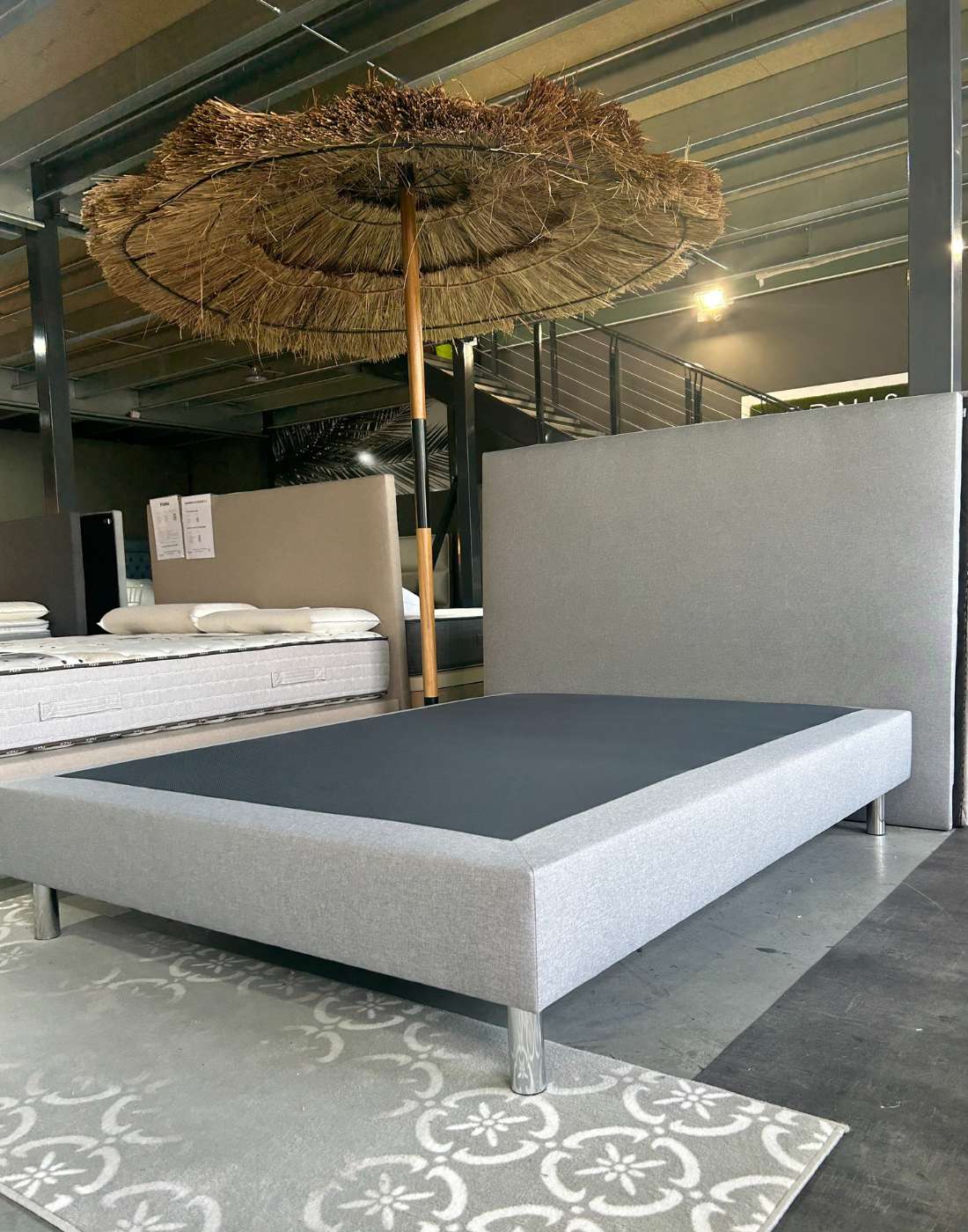 Sommier 20 cm de haut gris