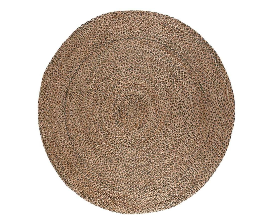 Tapis rond Eliott vue du dessus fougère