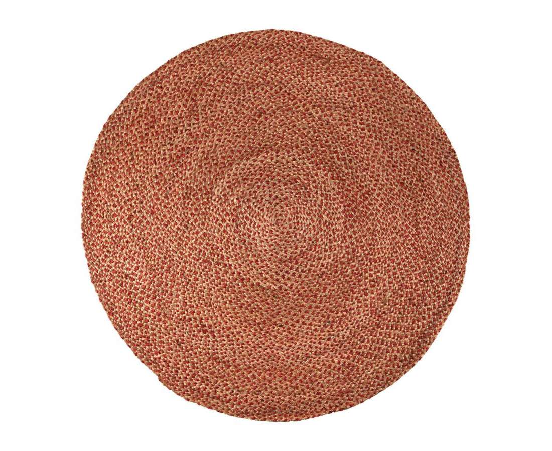 Tapis rond Eliott vue du dessus marmelade