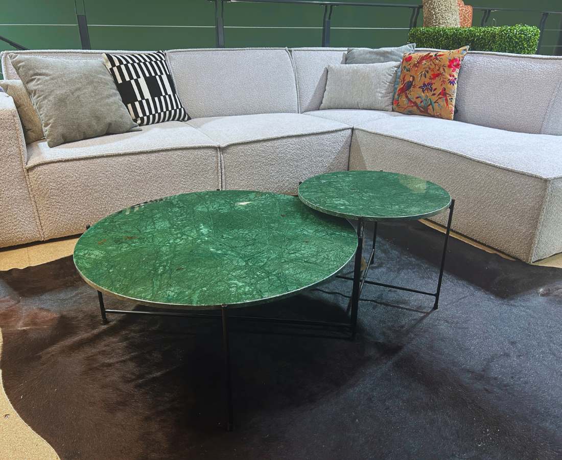 Table basse marbre vert elli