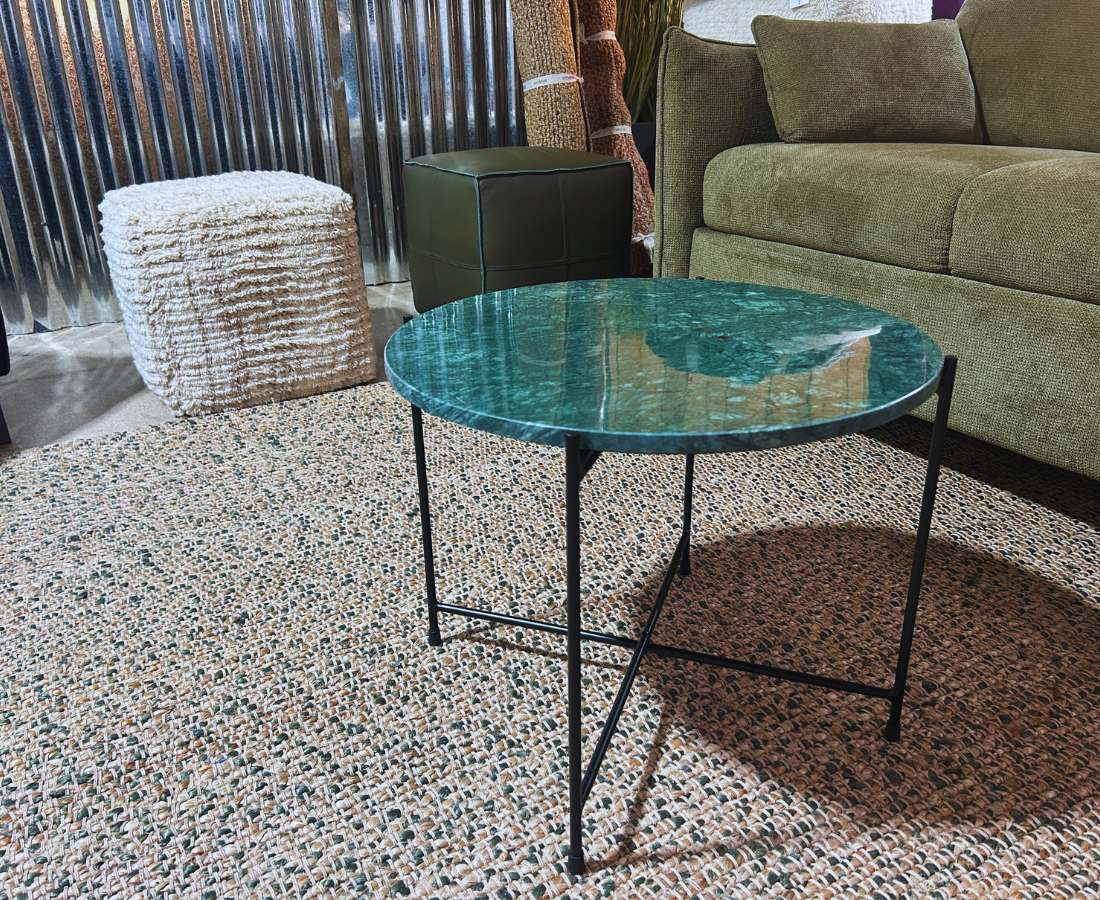 Table basse marbre vert petite