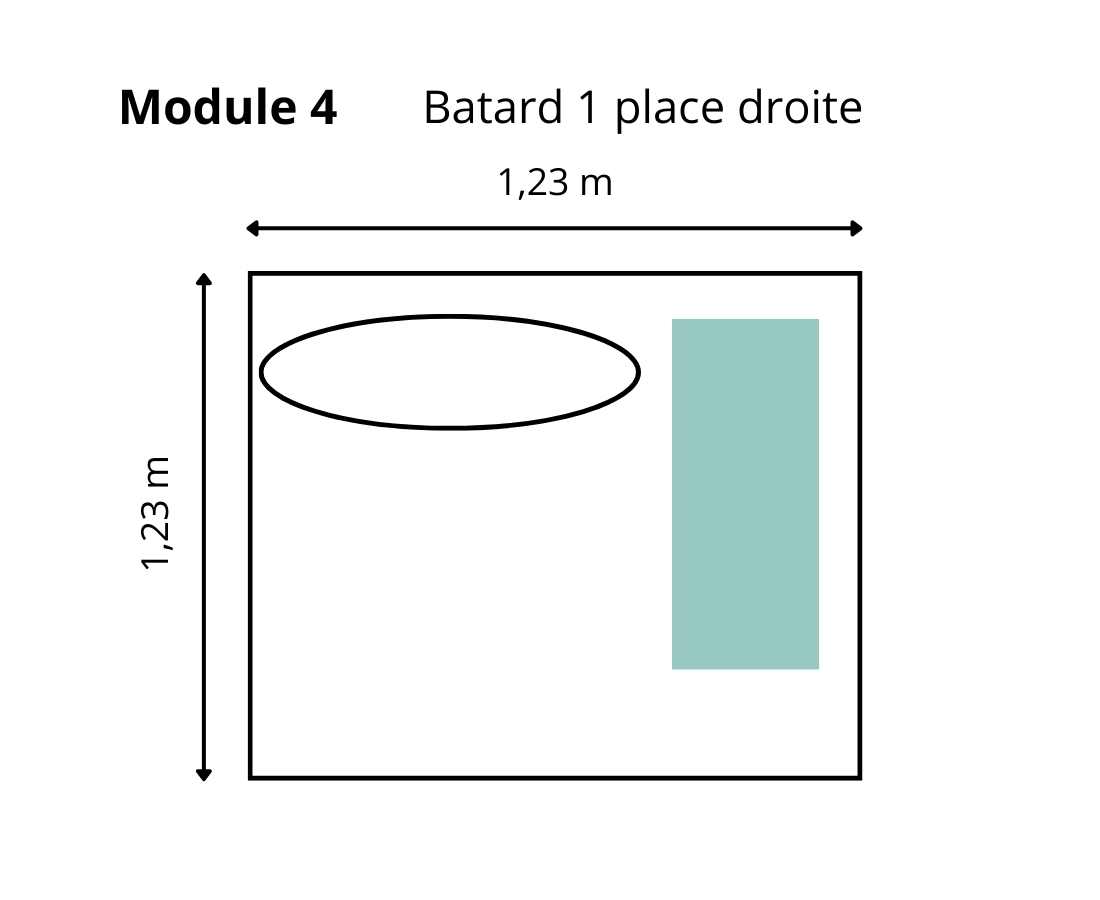 Batard 1 place droite