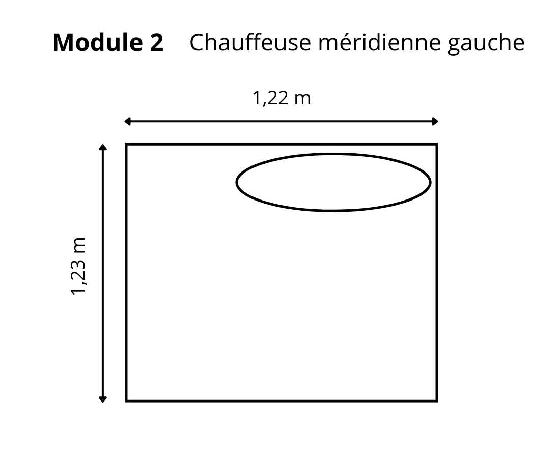 Chauffeuse méridienne gauche