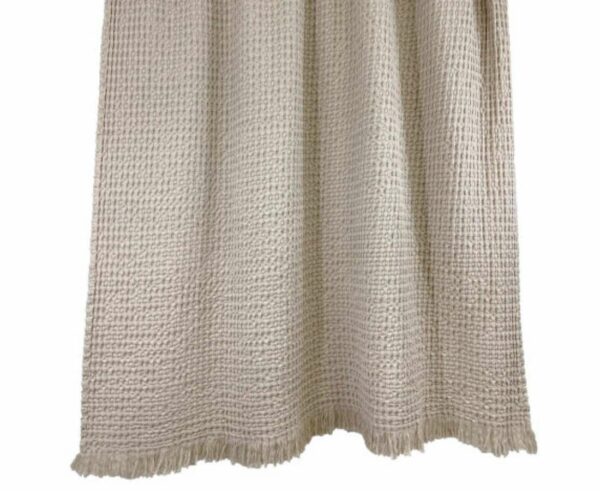 plaid en coton recyclé couleur LIN