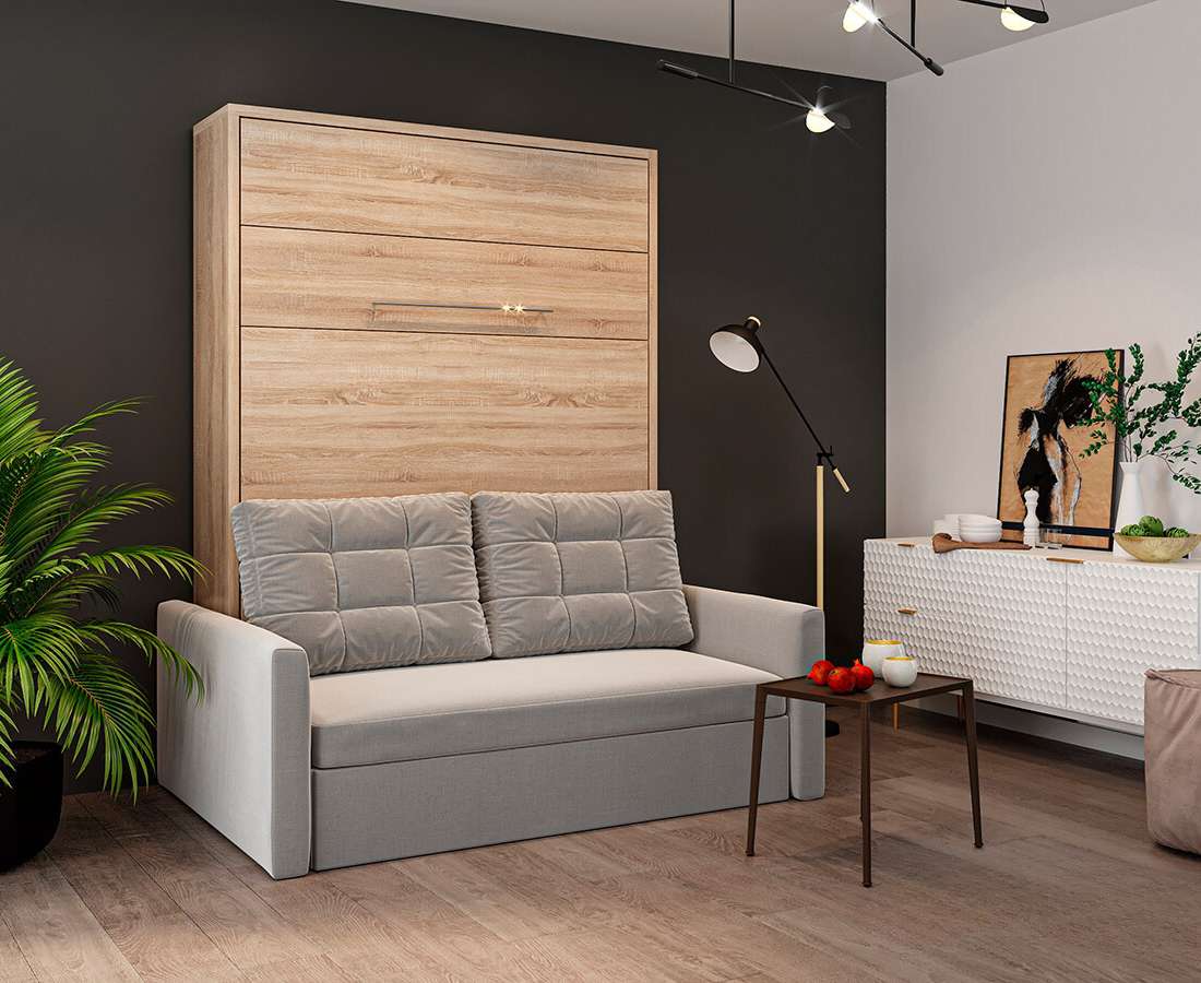 MYKONOS sofa fermé bois lit escamotable