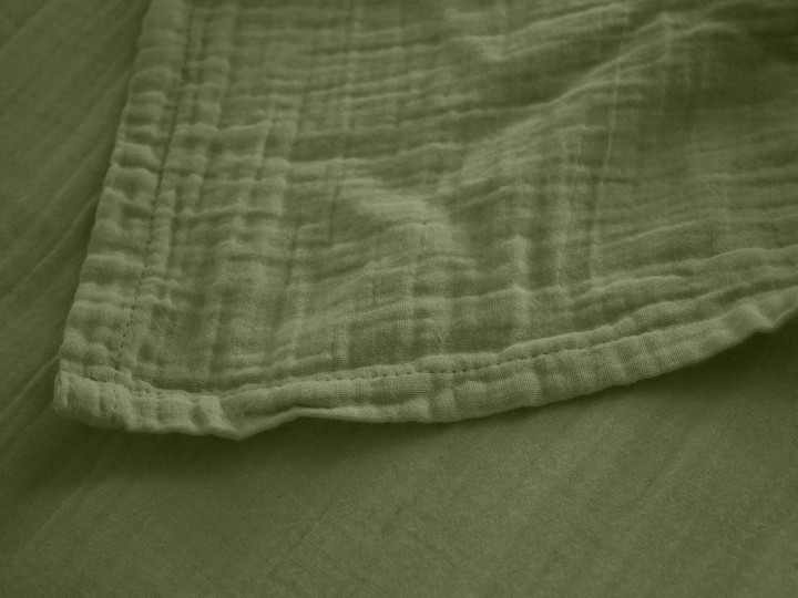 drap housse gaze de coton vert mousse gaze de coton ultra doux