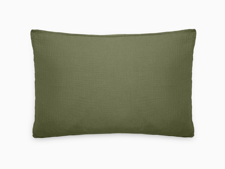 taie d'oreiller gaze de coton vert mousse gaze de conton ultra doux